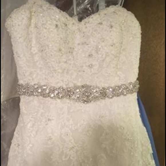 Mori Lee wedding dress with matching veil. - Picture 5 of 7